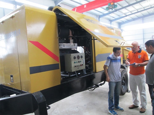 外商考察混凝土泵，成功訂購！